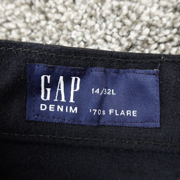 NEW Gap Pants Womens 14T Black Faux Leather High Rise 70s Flare Boot Moto Biker - Picture 7 of 11